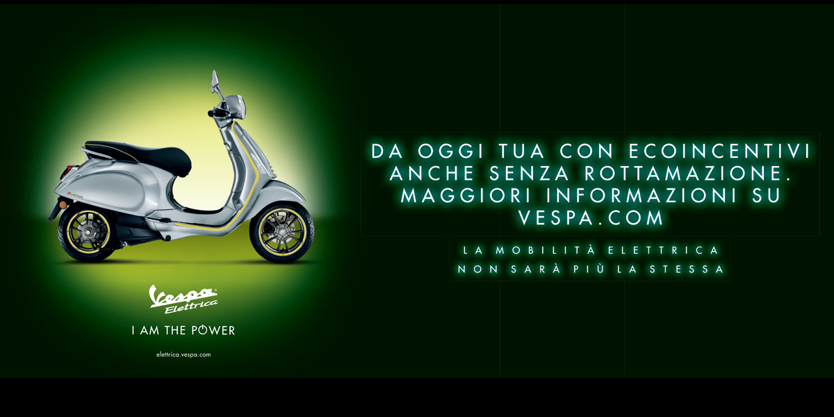 Vespa Elettrica tua con gli ecobonus