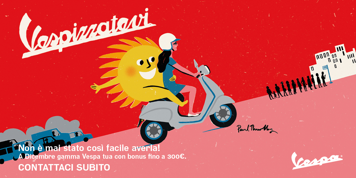 Vivi Dicembre con Vespa GTS