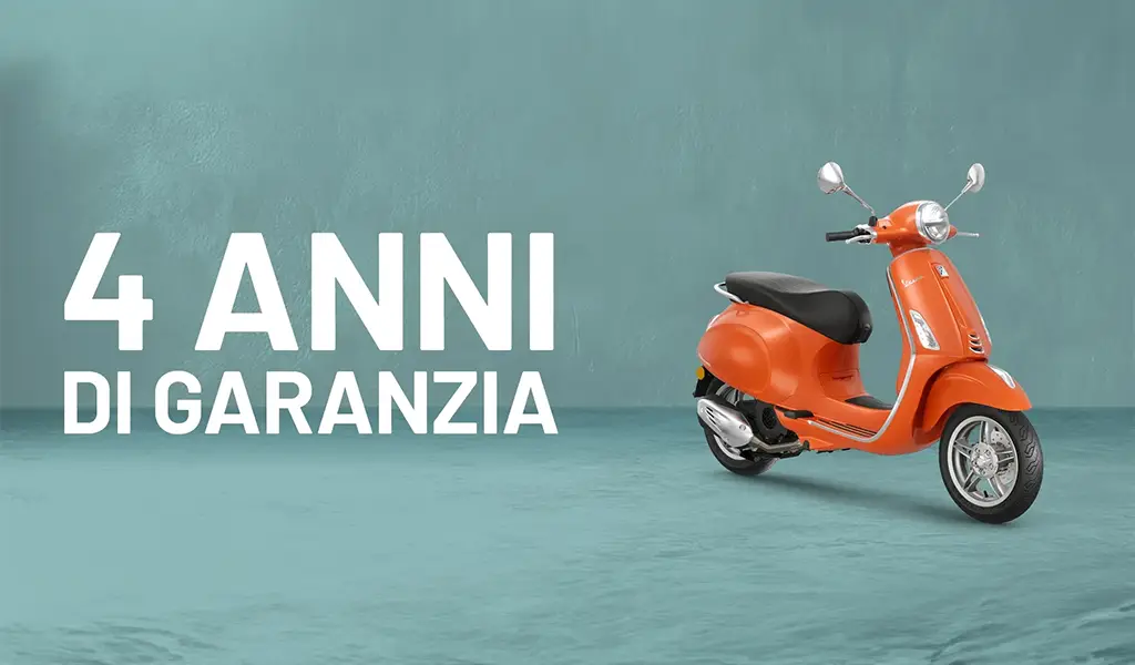 4 anni di garanzia su gamma Vespa Euro 5+ da MoVi a Torino