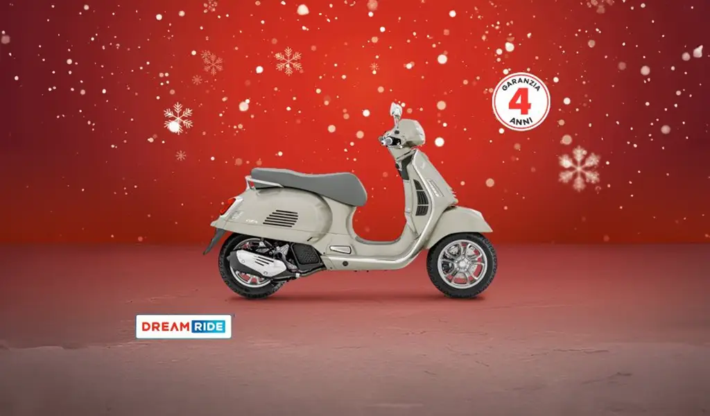 Vespa GTS Euro 5+: a dicembre tua chiavi in mano e rate da 126 Euro al mese 